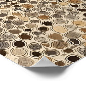 Mountain Lion Illustration Poster Walking Cougar ポスター (角)