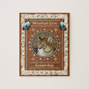 Mountain Lion -Leadership- Jigsaw Puzzle w/ Box ジグソーパズル