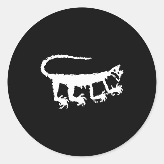 Mountain Lion Petroglyph _1 ラウンドシール (正面)