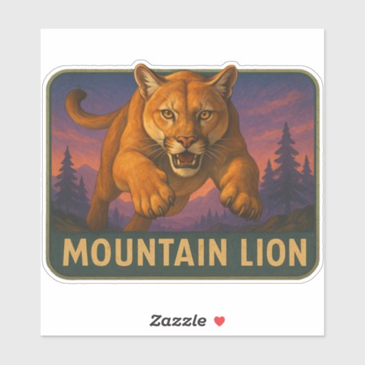 Mountain Lion Sticker シール (シート)
