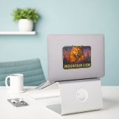 Mountain Lion Sticker シール (デスク上のノートパソコン)
