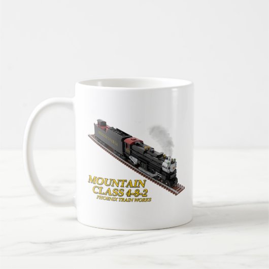 Mountain Locomotive 4-8-2 Dual-Sided Mug コーヒーマグカップ (左)