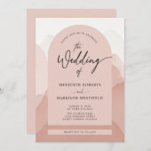 Mountain Majesty QRコードモダンスクリプ結婚ト 招待状 (正面/裏面)