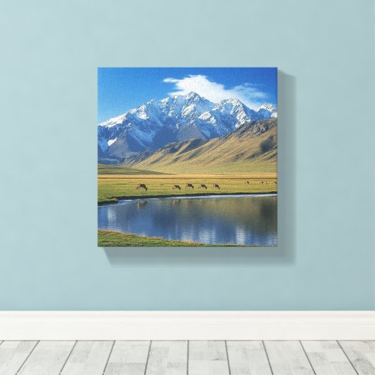 Mountain Meadow キャンバスプリント (インサイチュ (ウッドフロア))