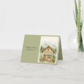 Mountain Monogram destination wedding guest card サンキューカード (正面)