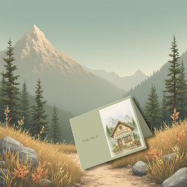 Mountain Monogram wedding Destination table number サンキューカード