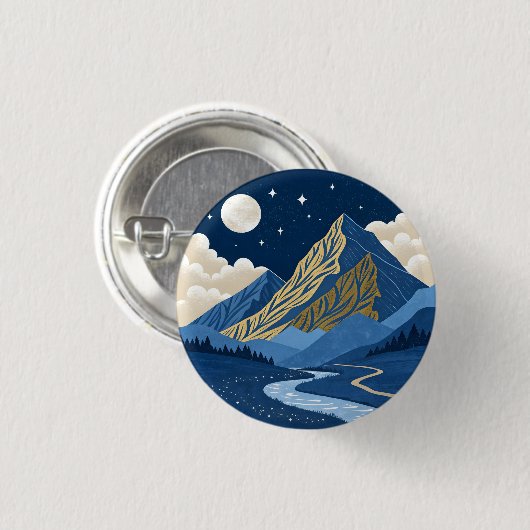 Mountain Moon Light 缶バッジ (正面&裏面)