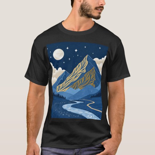 Mountain Moon Light Tシャツ (正面)