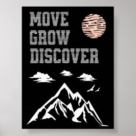 Mountain Motivational Art 進化 成長 発見 ポスター