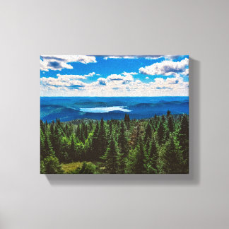 Mountain Noir Quebec，カナダ – 旅行写真 キャンバスプリント