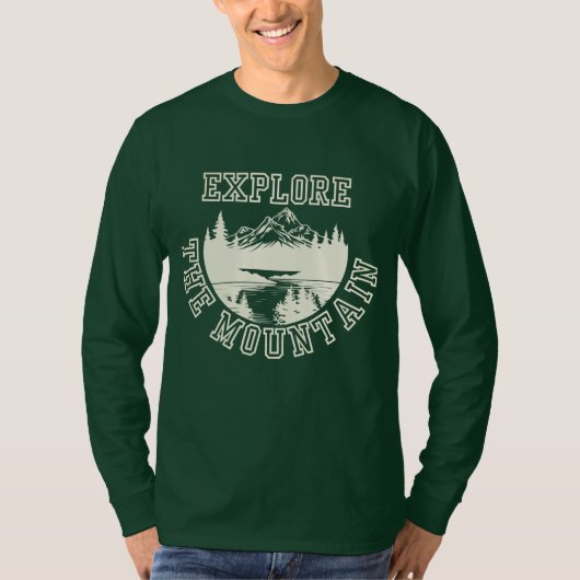 Mountain Outdoor Adventure Design を探求する Tシャツ (正面)