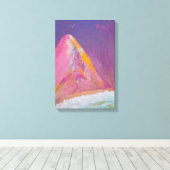 Mountain Painting - Oil Pastel  キャンバスプリント (インサイチュ (ウッドフロア))
