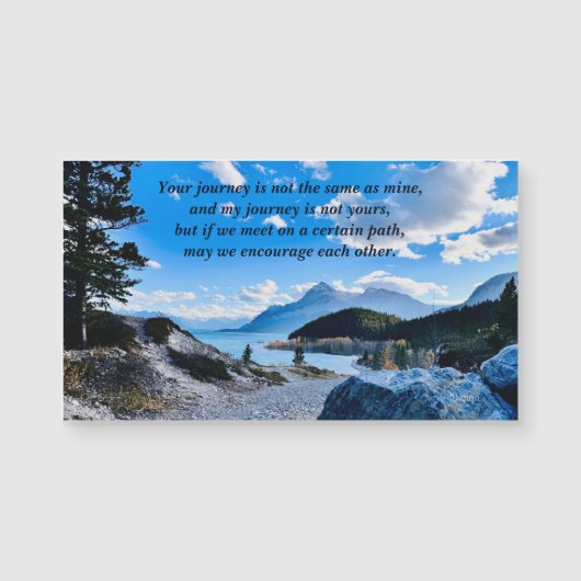 Mountain Path Photo Life's Journey Quote Magnet (正面)