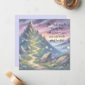 Mountain Path & Quote ノートカード (正面/裏面インサイチュ)