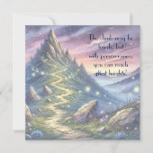 Mountain Path & Quote ノートカード (正面)