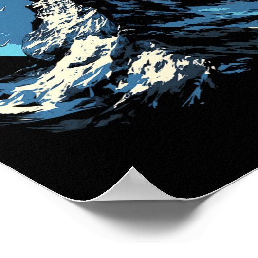 Mountain Peak Adventure Design - Climbing And Hiki ポスター (角)