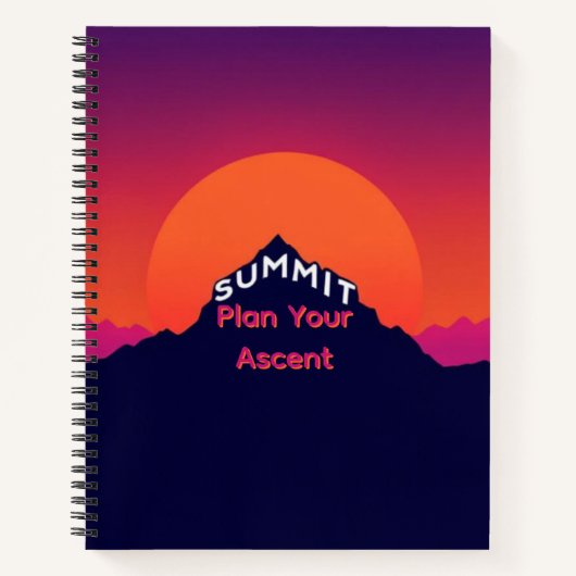 Mountain Perspective | Integrated Summit Typograph ノートブック (正面)