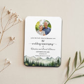 Mountain Pine 83 Wedding Anniversary Save the Date マグネット