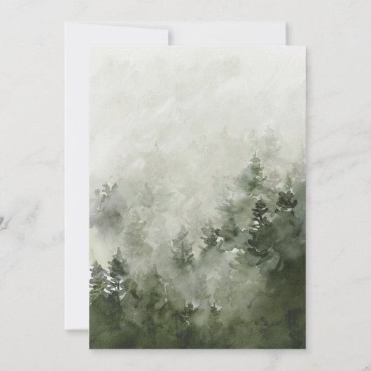 Mountain Pine Forest Wedding Invitation 招待状 (裏面)