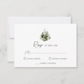 Mountain Pine Forest Wedding RSVP Card (正面)