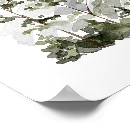 Mountain Pine Forest Wedding Welcome ポスター (角)