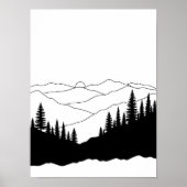 Mountain Pine Silhouette ポスター (正面)