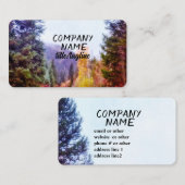 mountain pine trees fall nature art outdoors  名刺 (正面/裏面)