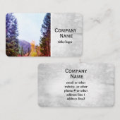 mountain pine trees fall outdoors nature photo art 名刺 (正面/裏面)