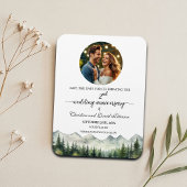 Mountain Pine Wedding Anniversary Save the Date マグネット