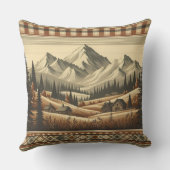 Mountain Plaid - for Cozy Cabin Charm クッション (裏面)