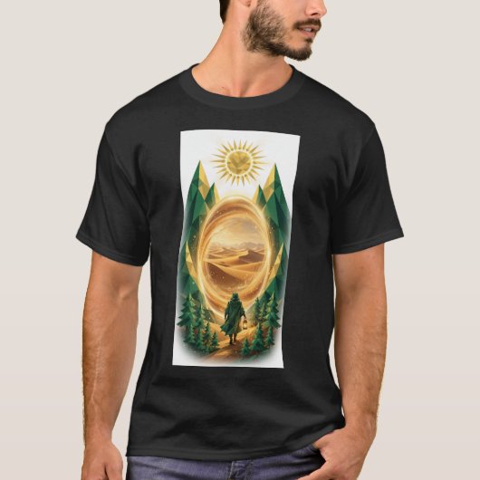 Mountain Portal — 山頂の稜線 Tシャツ (正面)