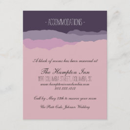 "Mountain Range"結婚の詳細カード4.25"x5.5" エンクロージャーカード