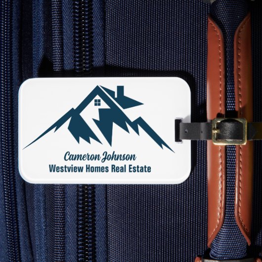Mountain Real Estate Company Personalized Realtor ラゲッジタグ (正面インサイチュ4)