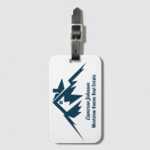 Mountain Real Estate Company Personalized Realtor ラゲッジタグ (正面縦)