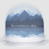 Mountain Reflections Design Snow Globe (正面)