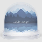Mountain Reflections Design Snow Globe (裏面)