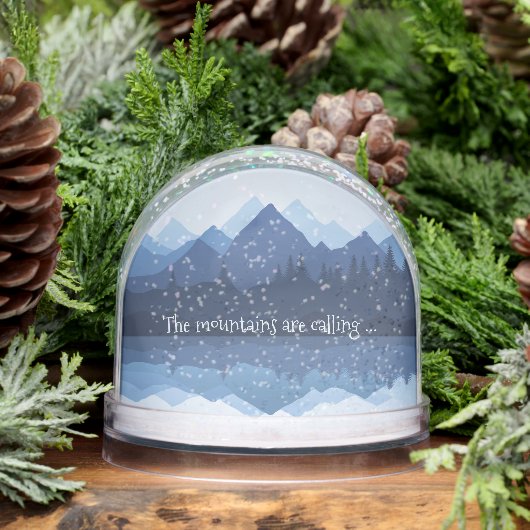 Mountain Reflections Design Snow Globe (冬)
