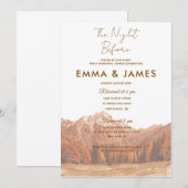 Mountain Rehearsal Dinner, Rustic 招待状 (正面/裏面)