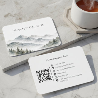 Mountain Rental Tour Guide QR Code Business Card 名刺