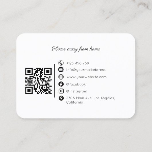 Mountain Rental Tour Guide QR Code Business Card 名刺 (裏面)