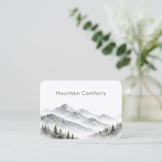 Mountain Rental Tour Guide QR Code Business Card 名刺 (スタンド正面)