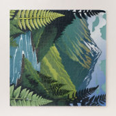 Mountain, River, Ferns of New Zealand ジグソーパズル (横)