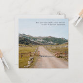 Mountain Road Landscape, modern minimal greeting カード (正面/裏面インサイチュ)