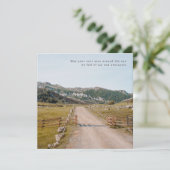 Mountain Road Landscape, modern minimal greeting カード (スタンド正面)