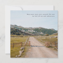 Mountain Road Landscape, modern minimal greeting カード
