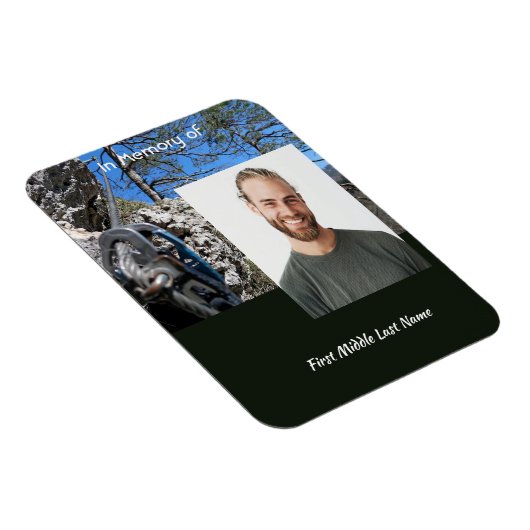 Mountain Rock Climber Memorial Keepsake  マグネット (右側)