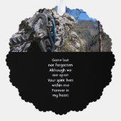 Mountain Rock Climbing  Memorial Keepsake  オーナメントカード (裏面)