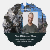 Mountain Rock Climbing  Memorial Keepsake  オーナメントカード (正面)