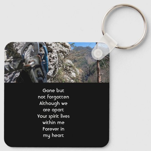 Mountain Rock Climbing Memorial Keepsake  キーホルダー (裏面)