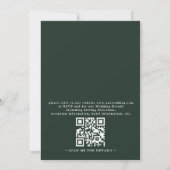 Mountain Rustic Aspen Colorado QR Code Wedding 招待状 (裏面)